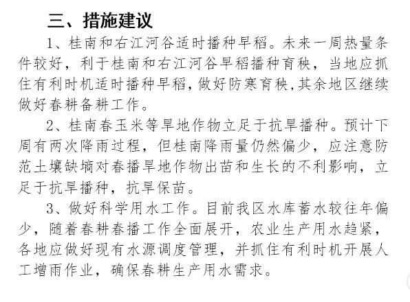 广西：未来一周条件对春播春种有利