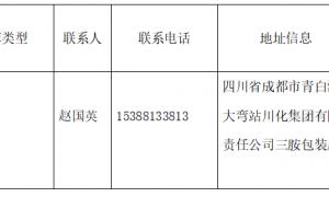 关于增设成都勇骑物流有限公司（大弯川化库）为配送仓的公告